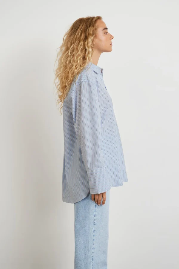 Gina Tricot Gizem Oversized Poplin Shirt Stripe grande promotion 1