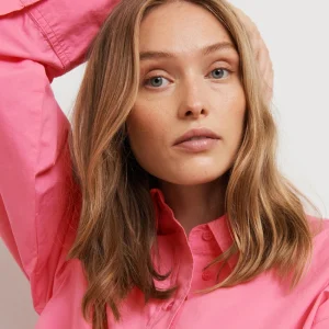 grossiste en ligne Gina Tricot Gizem Oversized Poplin Shirt Pink 6