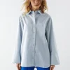 Gina Tricot Gizem Oversized Poplin Shirt Grey Dawn styles dernier cri 10