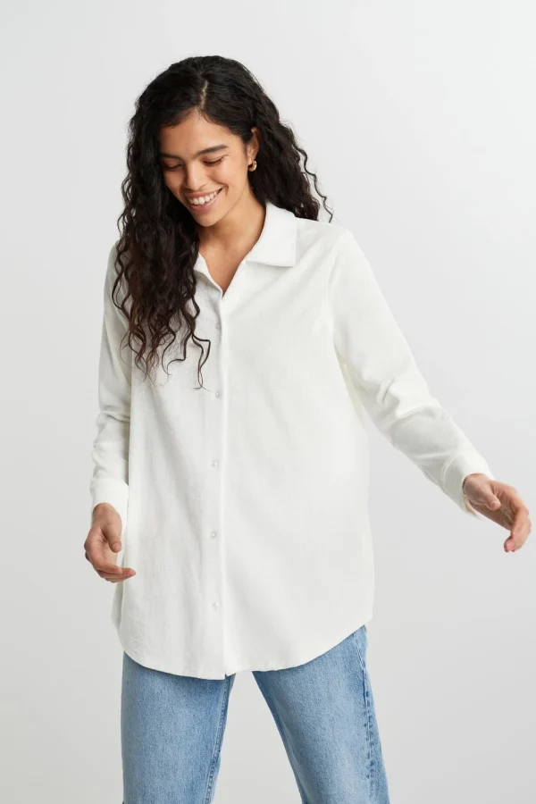 Gina Tricot Amelia Towelling Shirt Offwhite Acheter 1