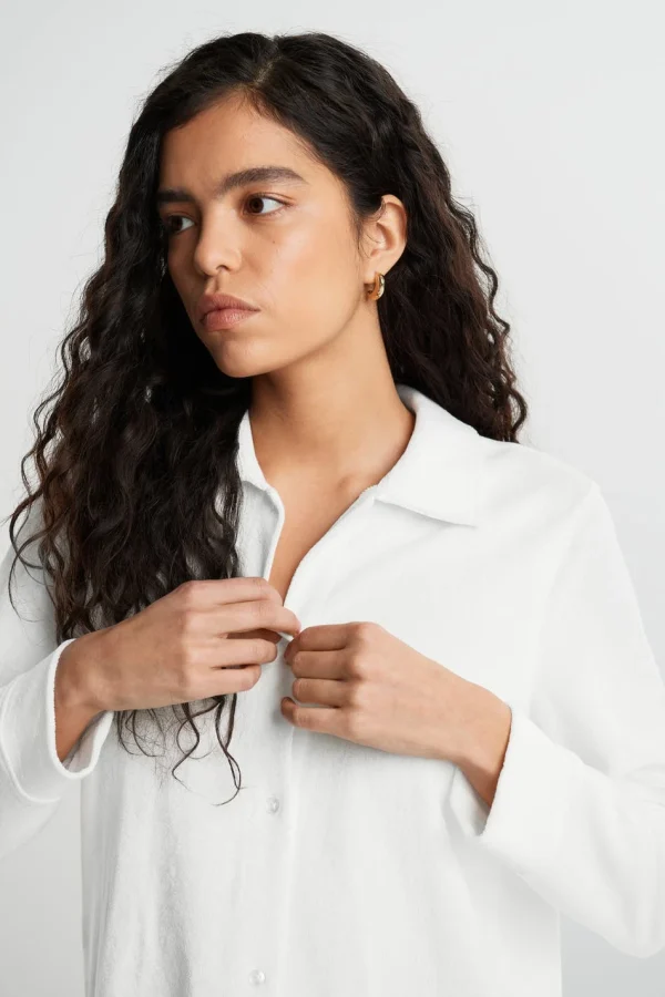 Gina Tricot Amelia Towelling Shirt Offwhite Acheter 3
