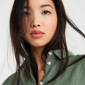 Gina Tricot Kimberly Linen Shirt Sea Spray Vente 6