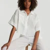 l'unique style Gina Tricot Wellie Linen Shirt White 8