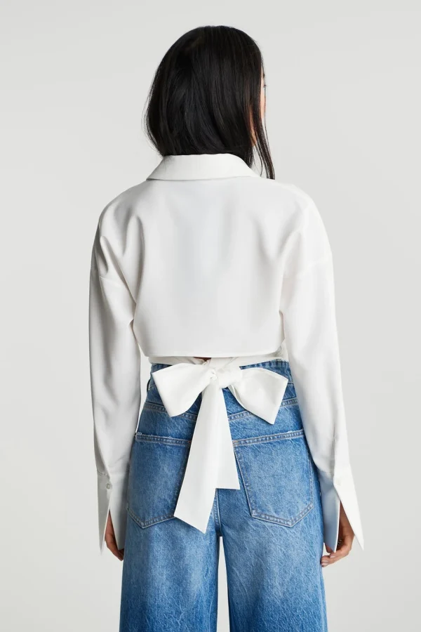 en ligne Gina Tricot Mira Open Back Shirt Offwhite 1