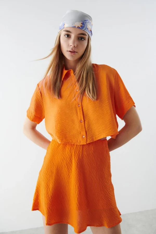Gina Tricot Ann Shirt Turmeric soldes 1