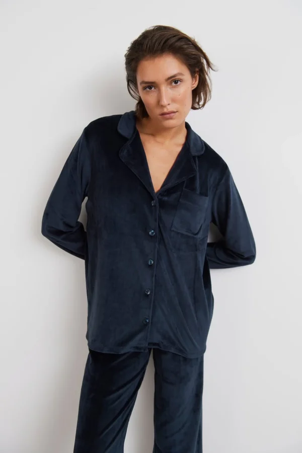 guranteed de qualité Gina Tricot Vilma Pyjamas Shirt Navy 1
