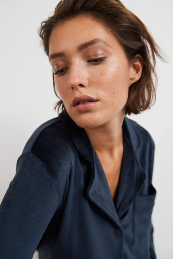 guranteed de qualité Gina Tricot Vilma Pyjamas Shirt Navy 3