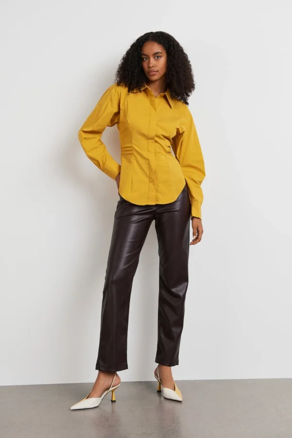 marque moins cher Gina Tricot Denise Shirt Tawny Olive 1