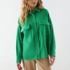 Gina Tricot Rory Flannel Shirt Holly Green à prix réduits 8