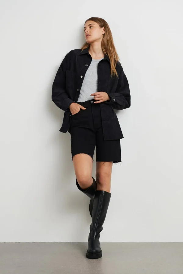 Distributeur Officiel Gina Tricot Sofie Cord Shirt Black 3