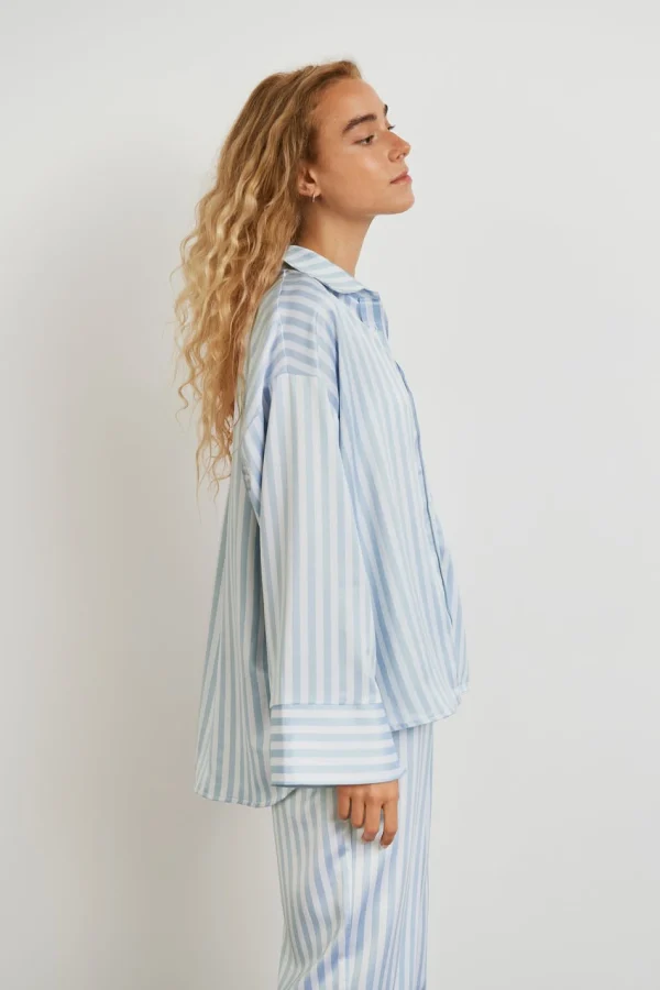 mode pas cher Gina Tricot Hanna Oversized Shirt Blue/stripe 3