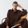 Gina Tricot Hanna Oversized Shirt Brown fashion pas cher 10