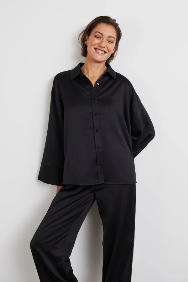meilleur cadeau Gina Tricot Hanna Oversized Shirt Black 1