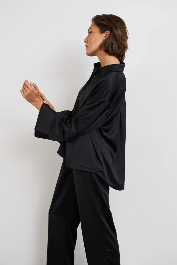meilleur cadeau Gina Tricot Hanna Oversized Shirt Black 3