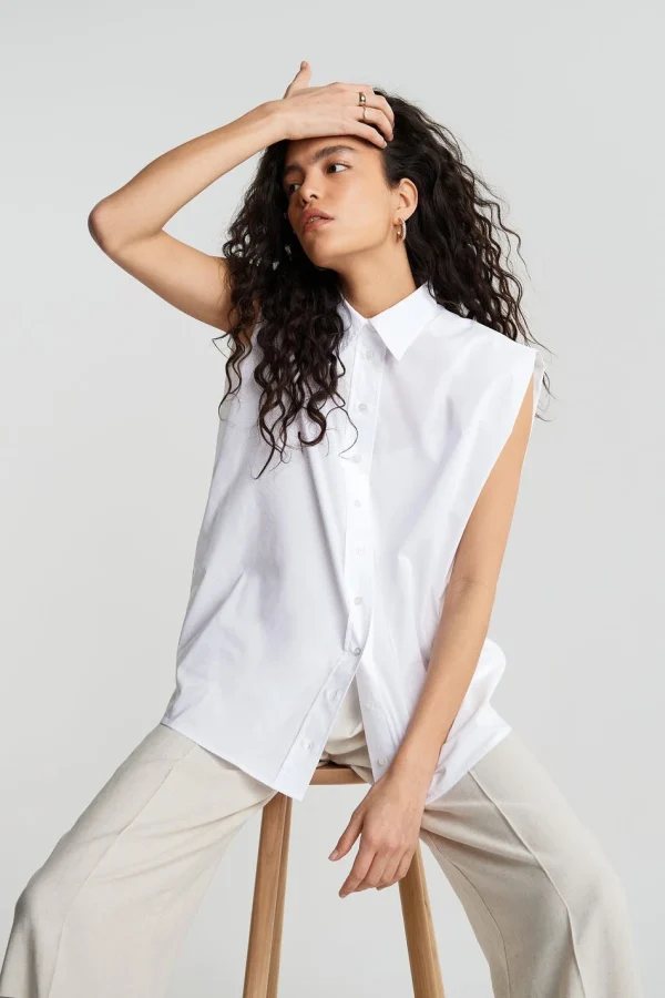 Gina Tricot Kicki Shirt White mode 1