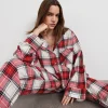achat Gina Tricot Linn Flannel Shirt White/red Check 8