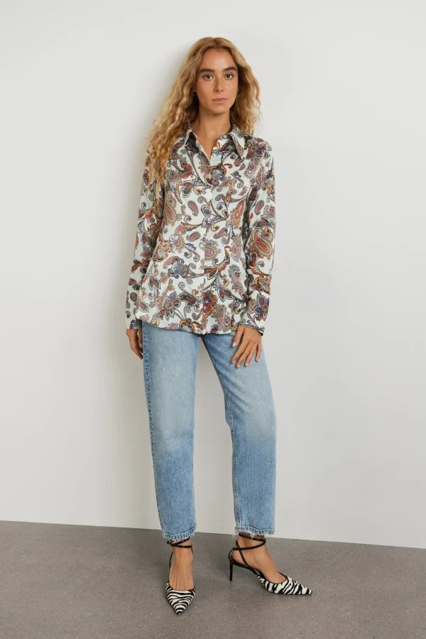 Gina Tricot Liv Shirt Trekker Paisley en solde 3