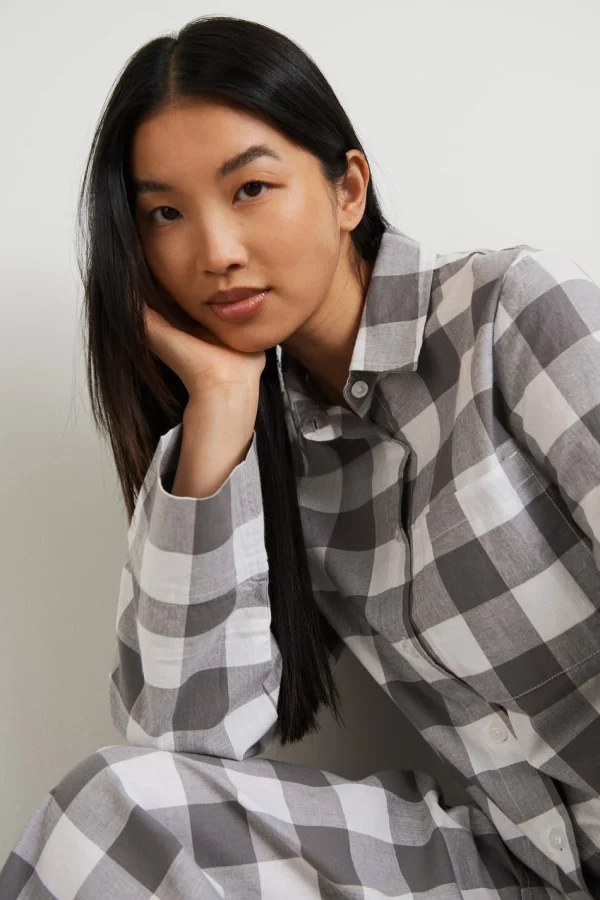 pas cher en ligne Gina Tricot Home Pj Shirt Granite Gray 3