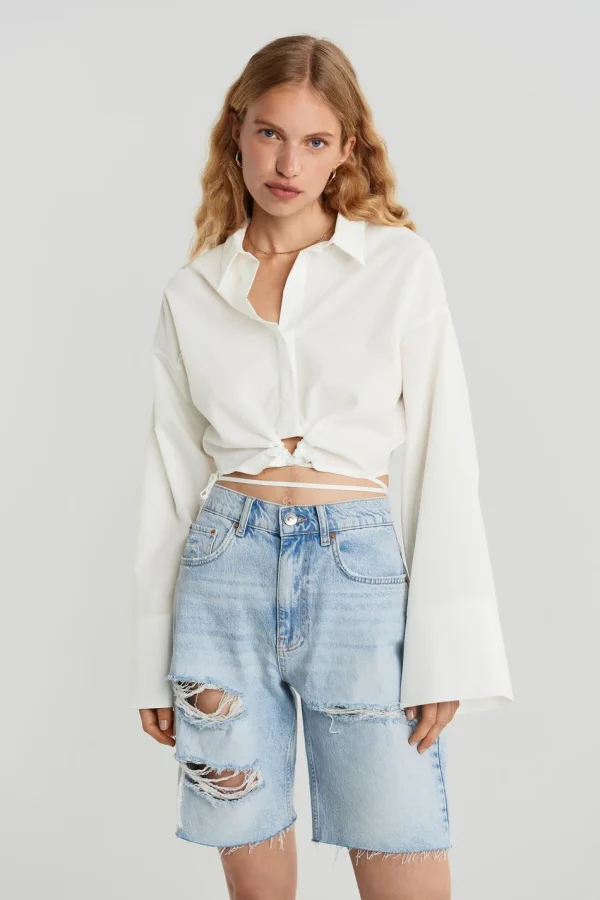 Gina Tricot Enya Shirt White boutique en ligne 1
