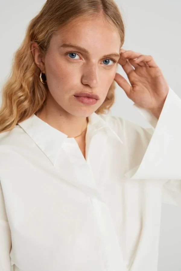 Gina Tricot Enya Shirt White boutique en ligne 3