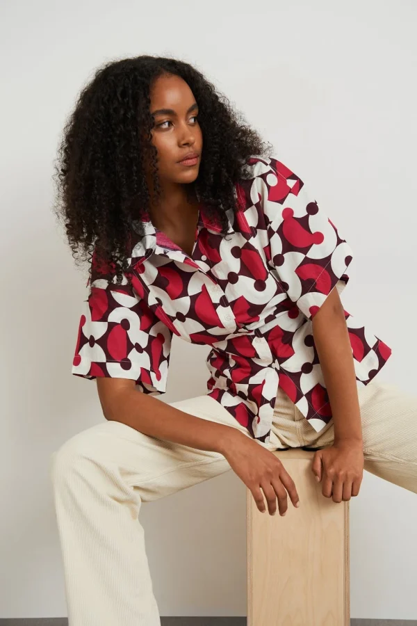 Gina Tricot Cass Shirt Round Geo Aop site officiel 1