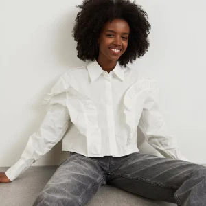 Meilleur Service Gina Tricot Asli Cropped Shirt White 6