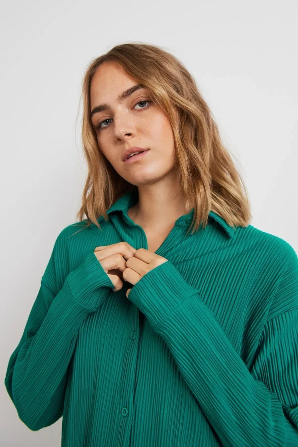 Gina Tricot Nella Shirt Teal Green grande popularité 1