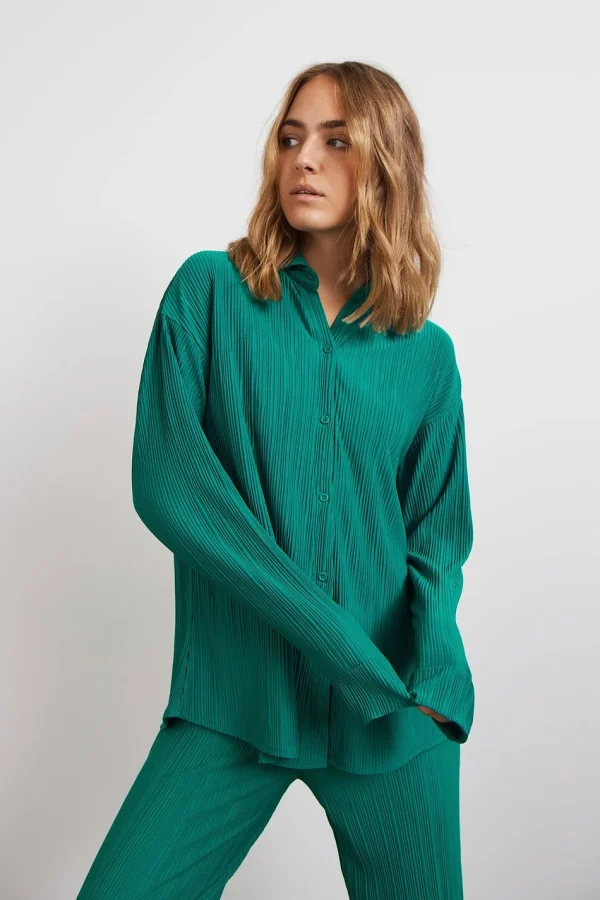 Gina Tricot Nella Shirt Teal Green grande popularité 3