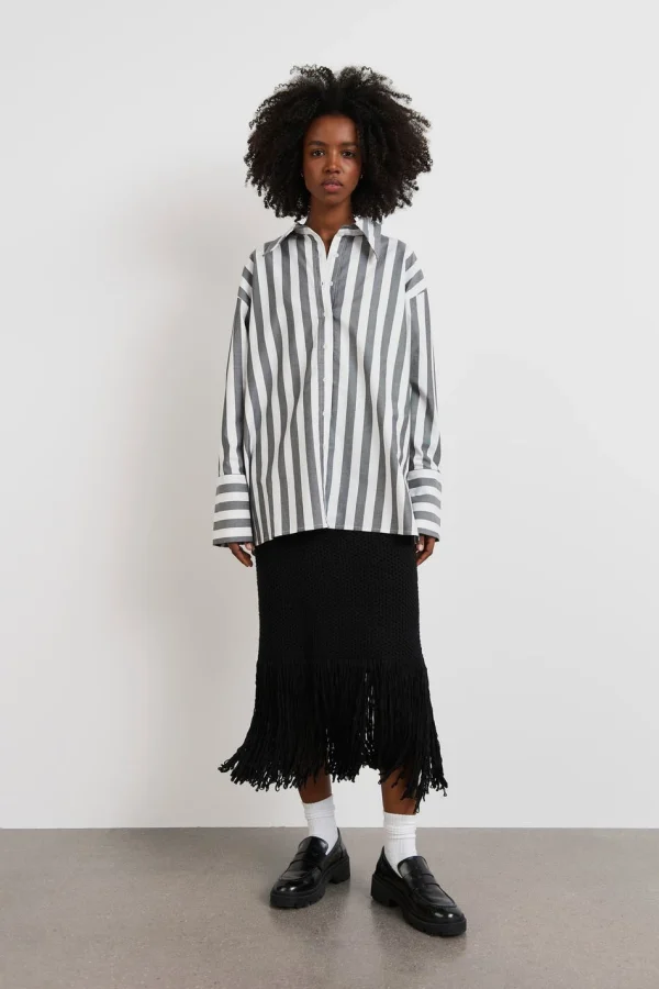 pas cher Gina Tricot Edla Trend Shirt Black/white 3