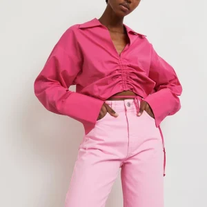 Gina Tricot Eya Shirt Shocking Pink pas cher 6
