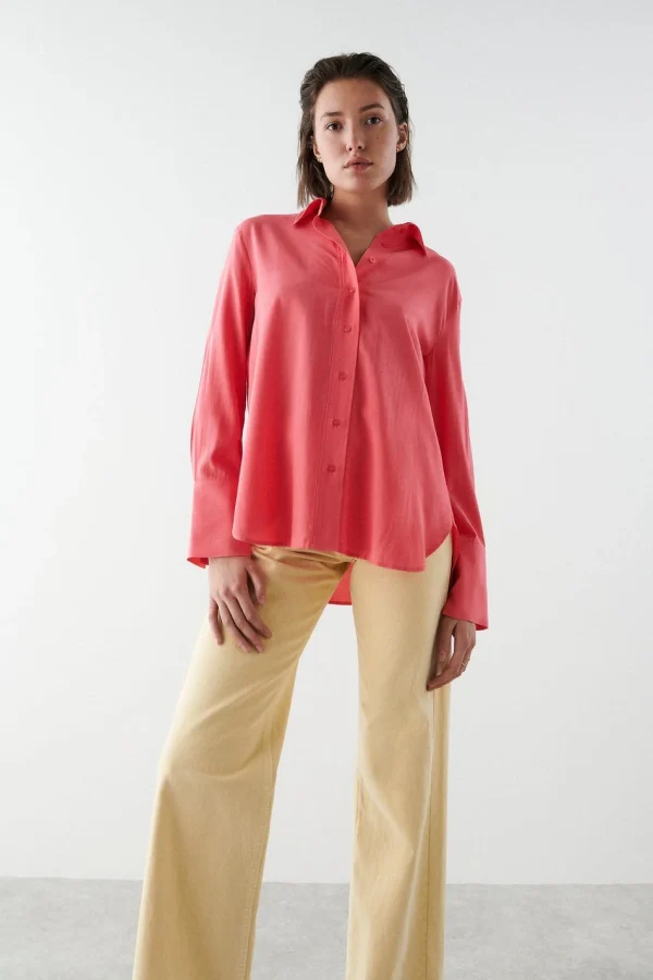 Gina Tricot Ina Shirt Sunkissed/coral ﻿soldes 1