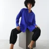 Gina Tricot Aliette Poplin Shirt Royal Blue Livraison internationale 8