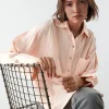 Gina Tricot Siriana Shirt Light Apricot achat pas cher 8