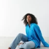 Gina Tricot Siriana Shirt Dresden Blue pas cher 8