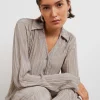 Gina Tricot Vienna Pleated Shirt Goat vente pas cher en ligne 10