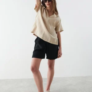 Gina Tricot Aysel Shirt Oxford Tan boutique en france 6