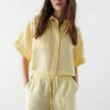 magasin en ligne france Gina Tricot Wellie Linen Shirt Frenchvanilla 8
