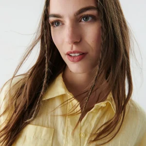 magasin en ligne france Gina Tricot Wellie Linen Shirt Frenchvanilla 6