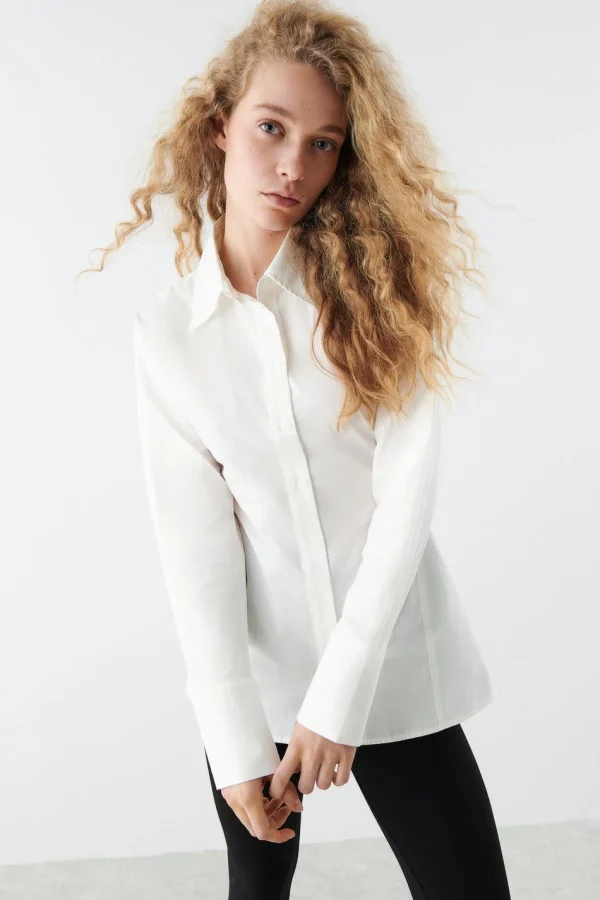 prix abordable Gina Tricot Rebecca Shirt White 1