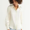 Gina Tricot Saga Shirt Warm White REMISE allant 8