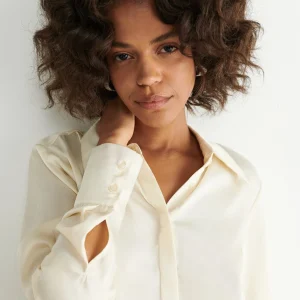 Gina Tricot Saga Shirt Warm White REMISE allant 6