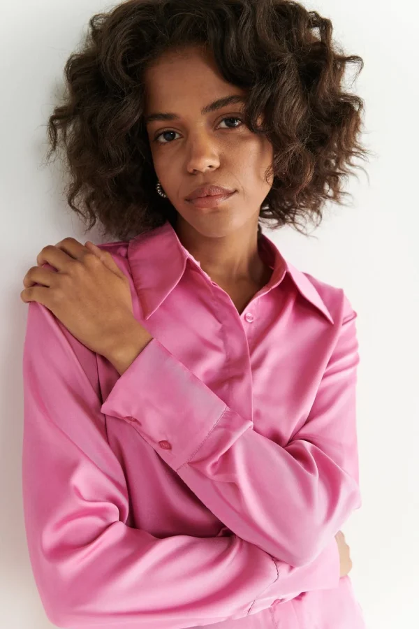 Gina Tricot Saga Shirt Wild Orchid Top ventes 3