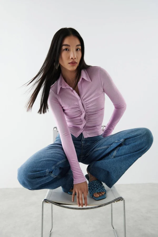 Gina Tricot Didi Shirt Orchid Bloom Top ventes 1