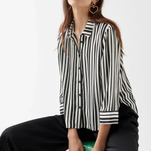 Gina Tricot Kajsa Shirt White/stripe pas cher en ligne 6