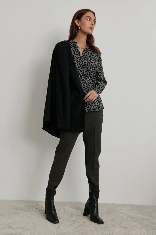 commentaire favorable Gina Tricot Vilma Shirt Black/white 1