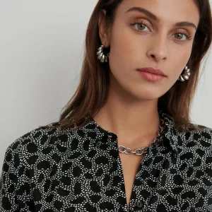 commentaire favorable Gina Tricot Vilma Shirt Black/white 6