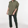 Gina Tricot Oversized Denim Shirt Cargo Green Retour gratuit en magasin. 10