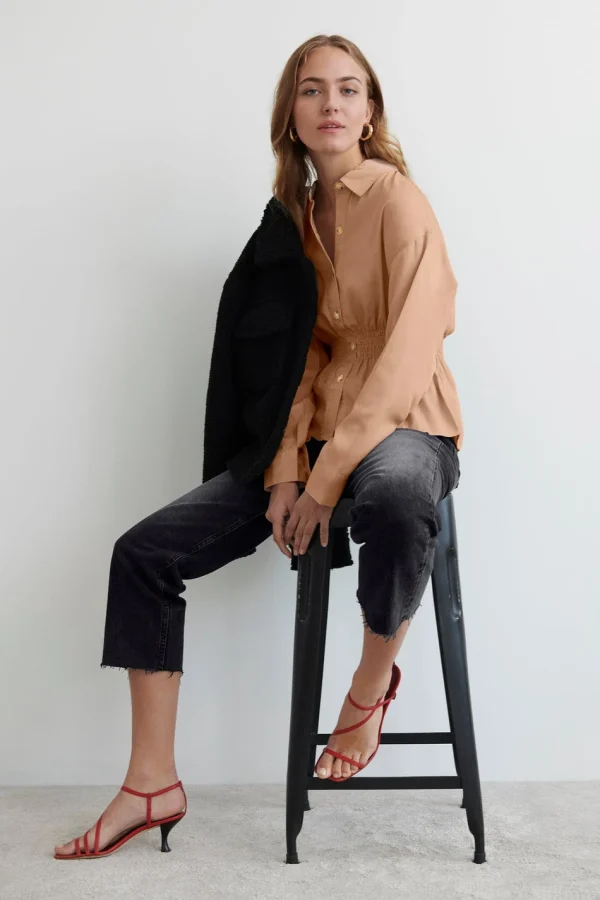 site pas cher Gina Tricot Thea Shirt Beige Blush 1