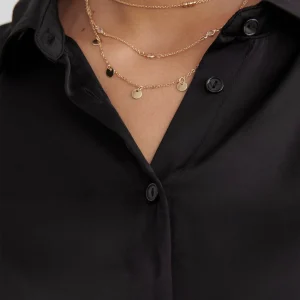 marque pas cher Gina Tricot Linnea Satin Shirt Black 6