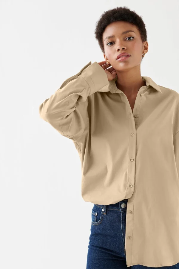 Gina Tricot Missy Shirt Beige magasin paris 1